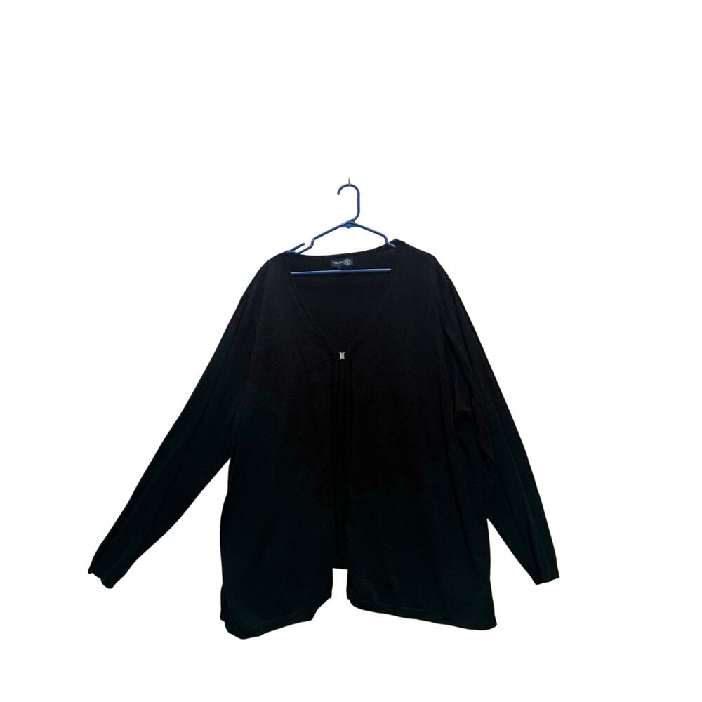 Venezia Jeans Women's Black Knit Cardigan 78% Acrylic 22% Nylon Size 26/28